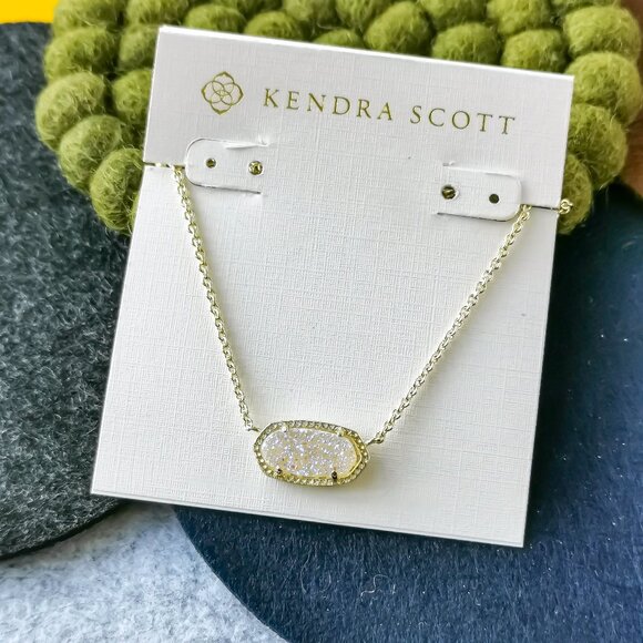 Kendra Scott Jewelry - Kendra Scott Elisa Iridescent Drusy Necklace Gold